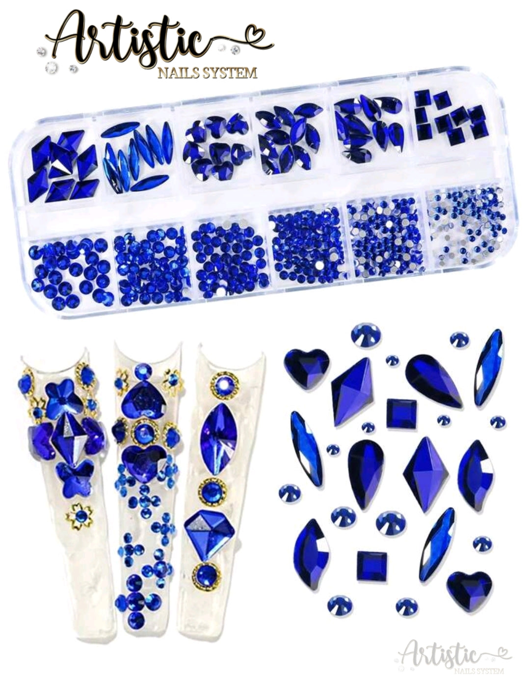 Blue Rhinestones