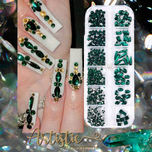 Green Rhinestones