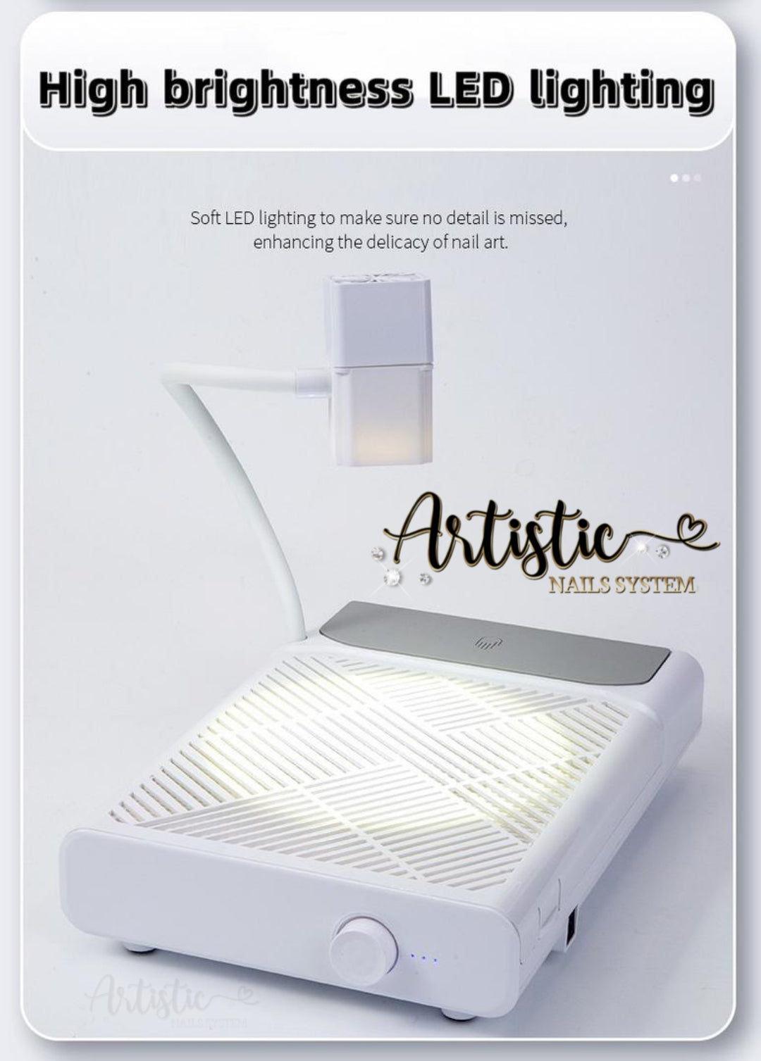 Dust Colector with light RECHARGEABLE