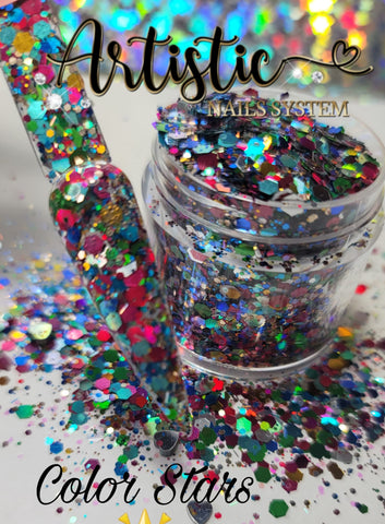 Acrylic Glitter Mix Color Star