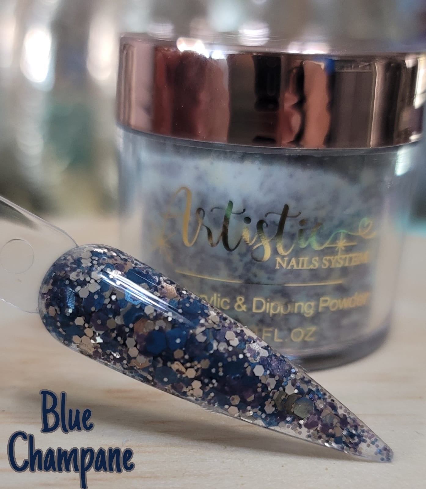 Acrylic Glitter Mix Blue Champane